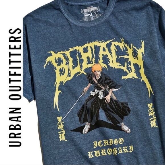 NEW Bleach Ichigo Kurosaki Urban Outfitters UO Tee Shirt T-Shirt M L XL - Picture 2 of 2